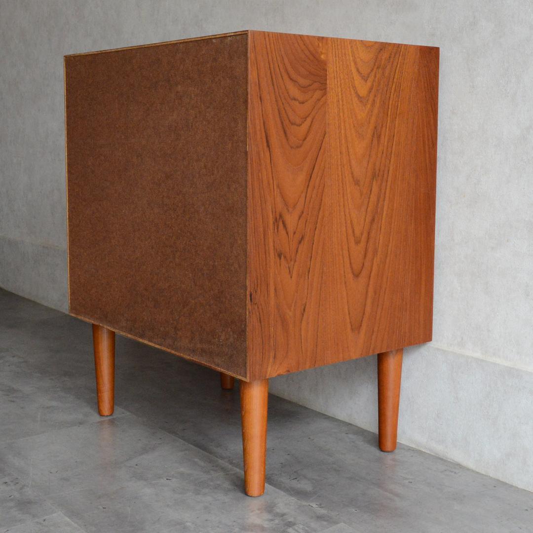 Okinawa　デンマーク チーク４段スモールチェスト 北欧家具 真鍮把手