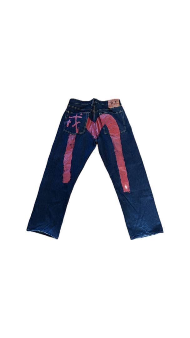 EVISU evisu エビス デニム W32 赤 lot0001 大福