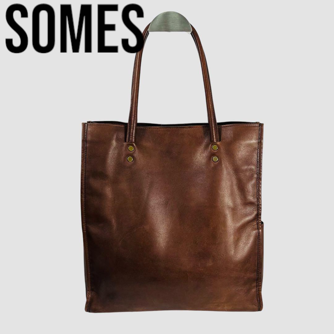 SOMES ソメスサドル　レザー ビジネスバッグ　トート　ブラウン　男女兼用