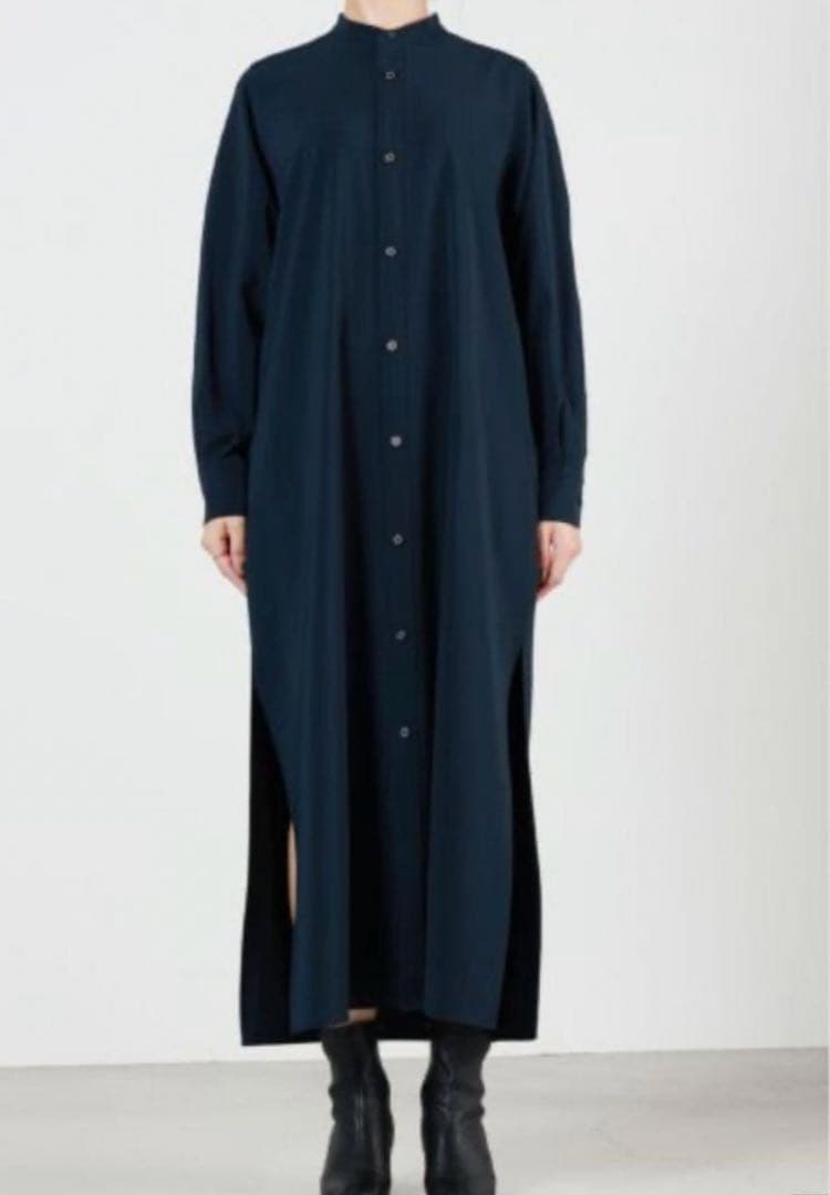 HYKE ハイク シャツロングワンピース ブラックsize 1