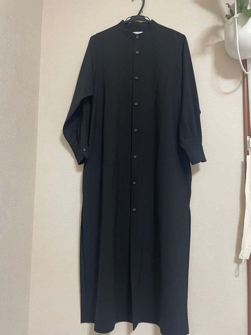HYKE ハイク シャツロングワンピース ブラックsize 1