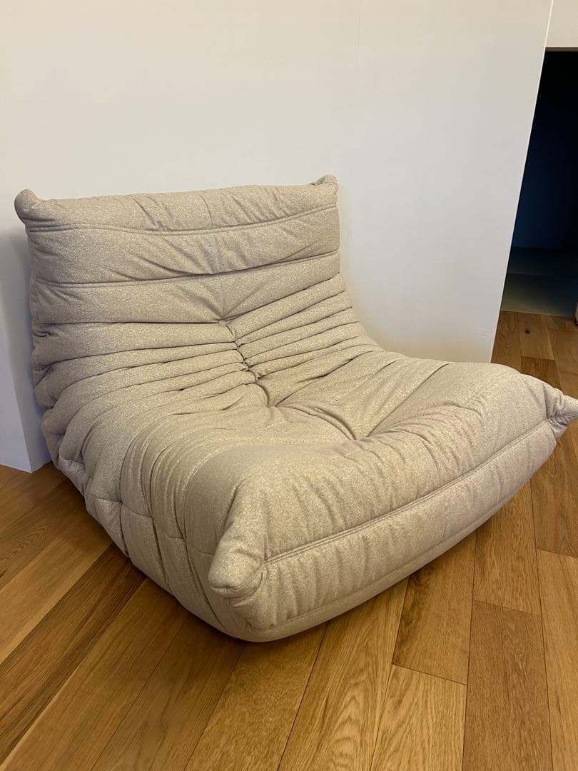 50周年限定生地 リーンロゼ トーゴ ベージュ 1人掛け1Pソファ DENDEN