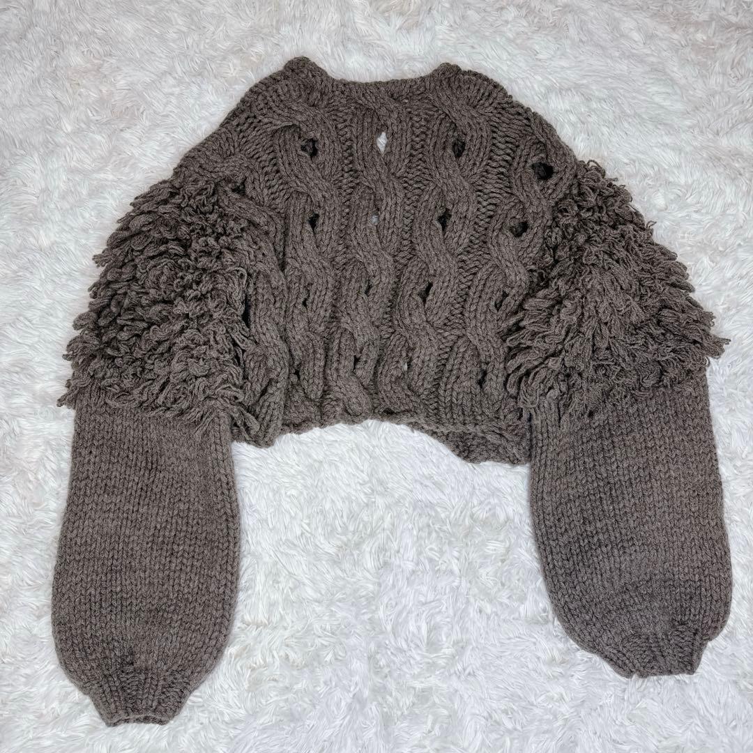 完売 LEINWANDE ラインヴァンド ケーブルショートカーディガン 22AW