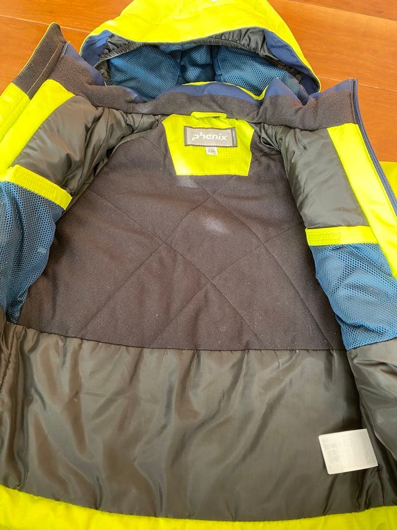 phenix 子ども用スキーウェア 蛍光イエロー/ネイビ