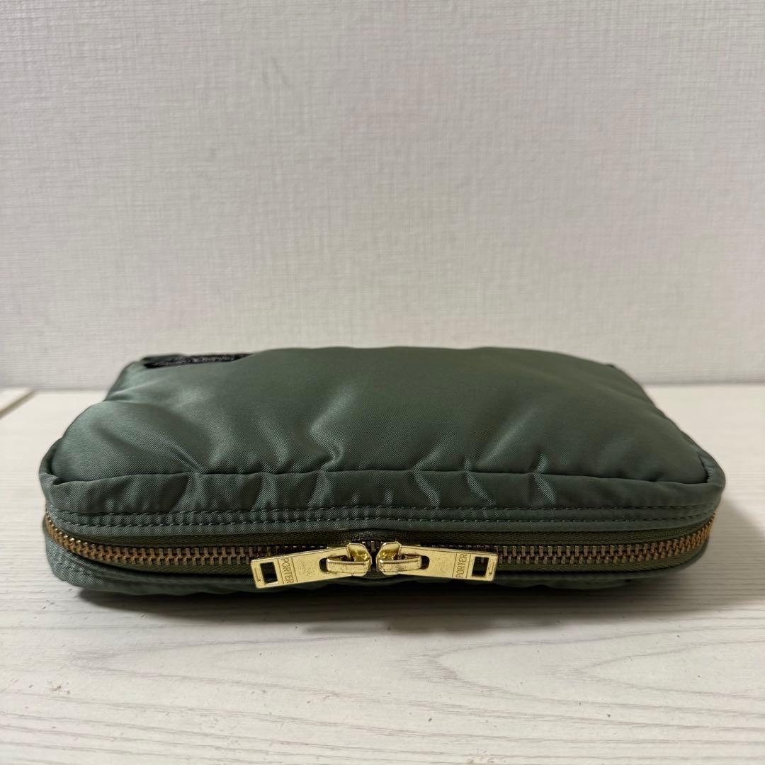 【最終モデル】新品同様　ポーター PORTER タンカー　ポーチ セージグリーン