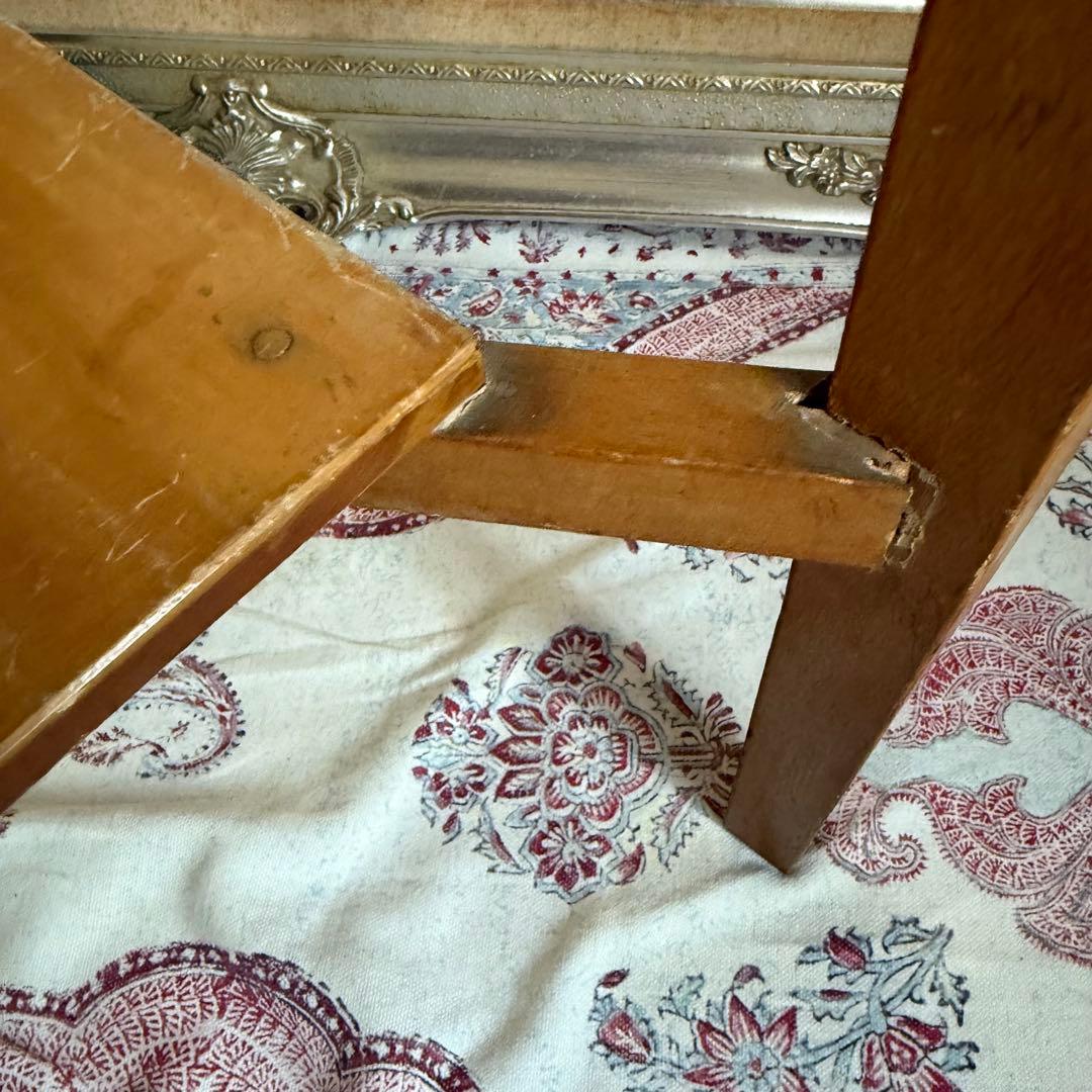 ビンテージ　昭和レトロ　サイドテーブル　花台　古道具　家具　店舗什器　木製