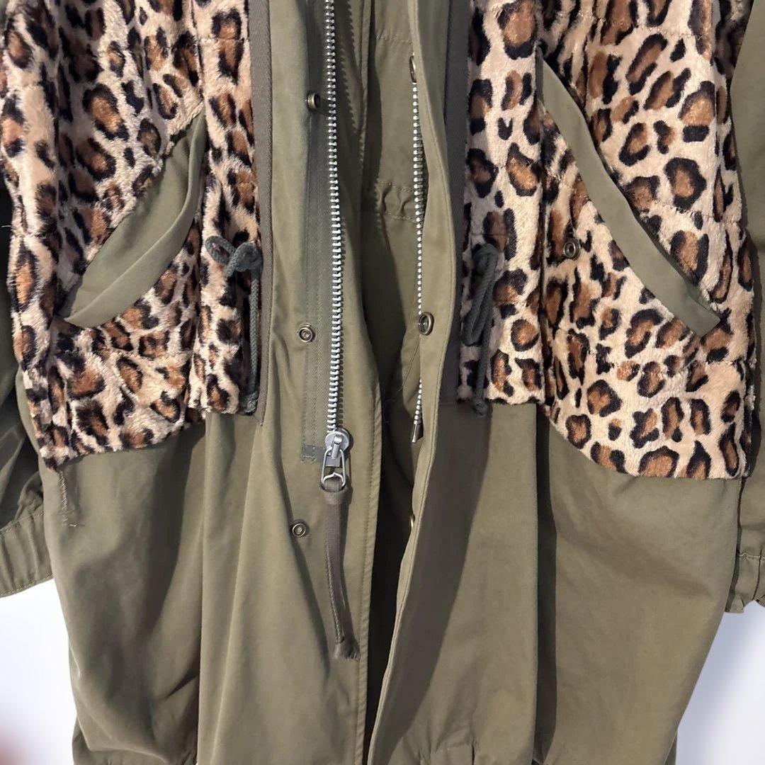 JUNYAWATANABE ヒョウ柄モッズコート　2022AW xs