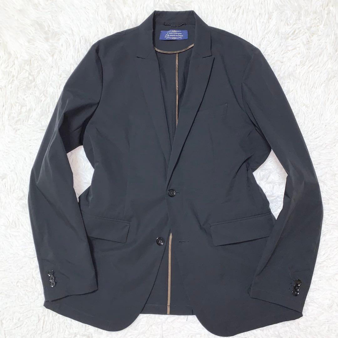 美品 ナノユニバース ダメリーノ スーツ セットアップ ソロテックス 伸縮性 L