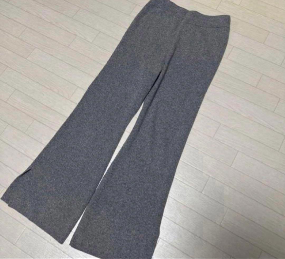 L'Appartement KNIT PANTSウールカシミヤ リブニットパンツ
