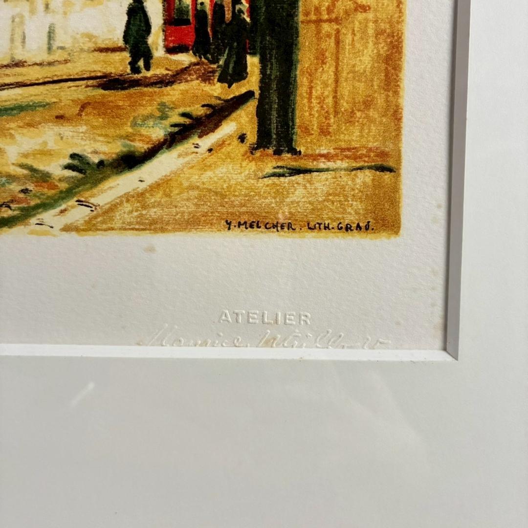 モーリス・ユトリロ「サン・セヴランの教会」リトグラフ 直筆サイン入 フランス巨匠