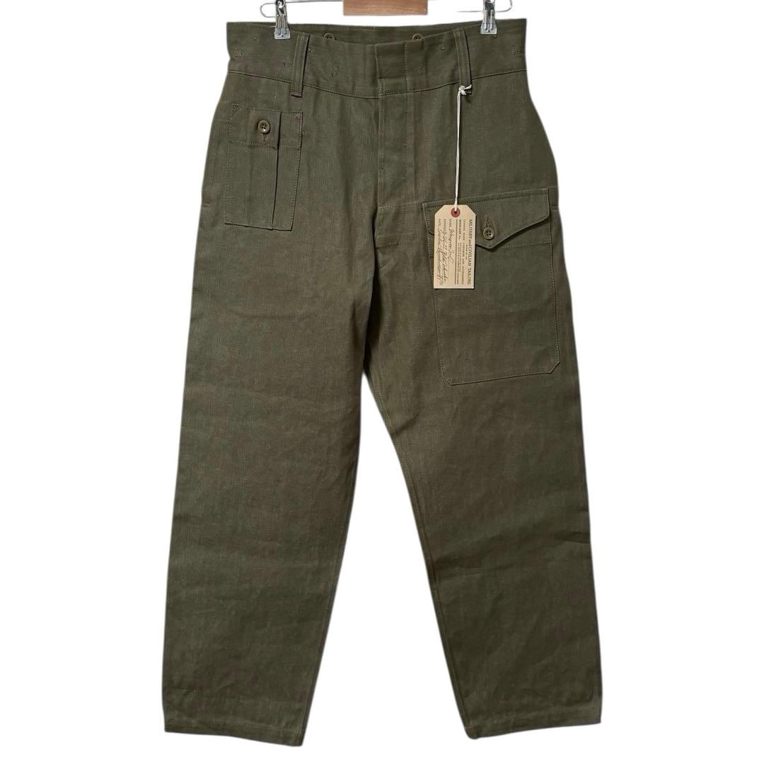 新品 WAIPER.inc イギリス軍 1950’s グリーンデニムトラウザー
