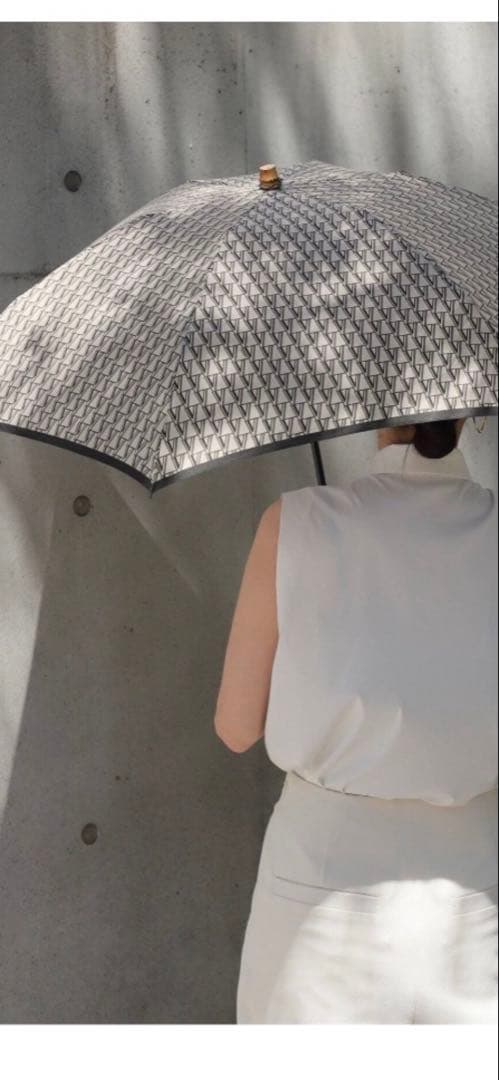 VERMEIL par ienaモノグラムロゴで仕立てた別注折りたたみ傘晴雨兼用