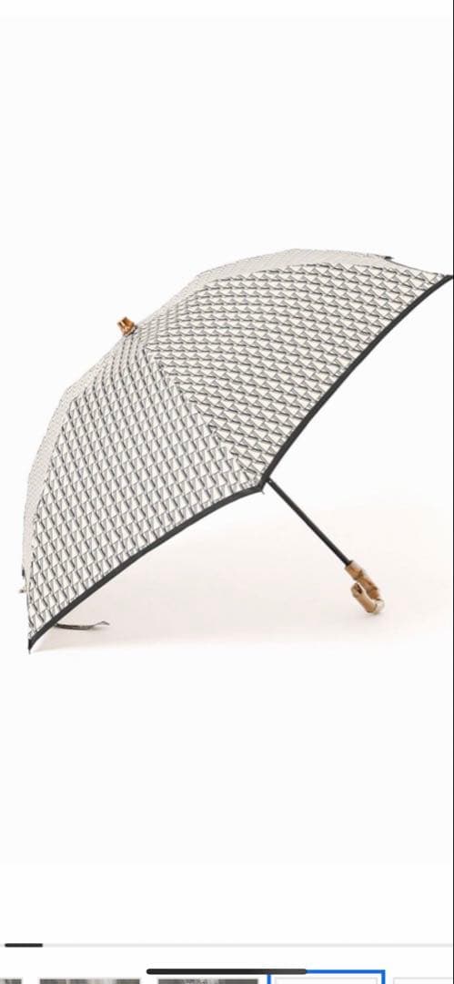 VERMEIL par ienaモノグラムロゴで仕立てた別注折りたたみ傘晴雨兼用