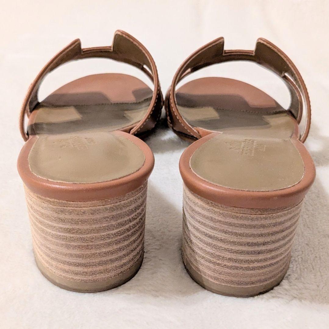 【ふーまゆさん専用】エルメス　サンダル　オラン　ブラウン　23cm　本革