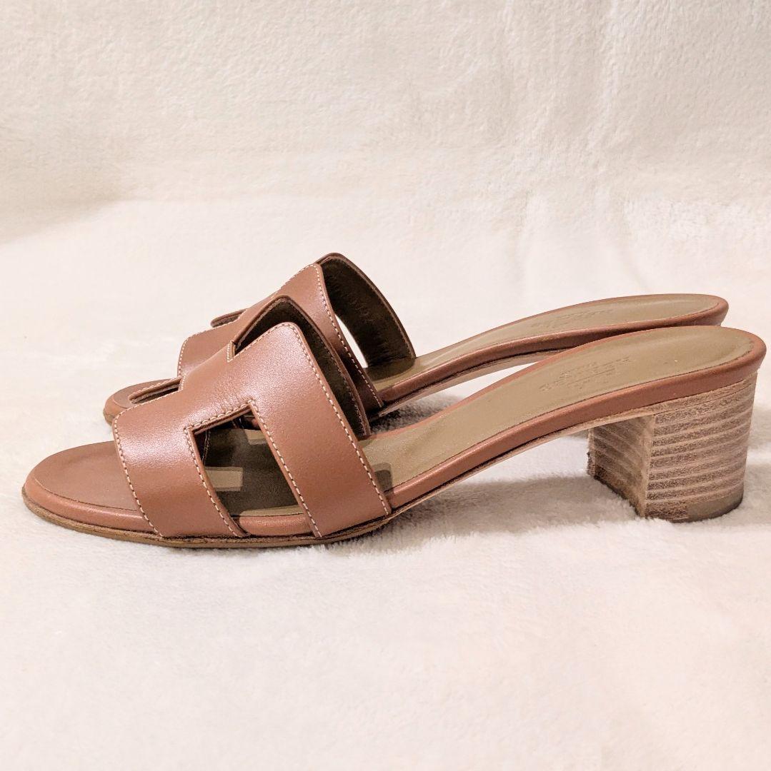 【ふーまゆさん専用】エルメス　サンダル　オラン　ブラウン　23cm　本革