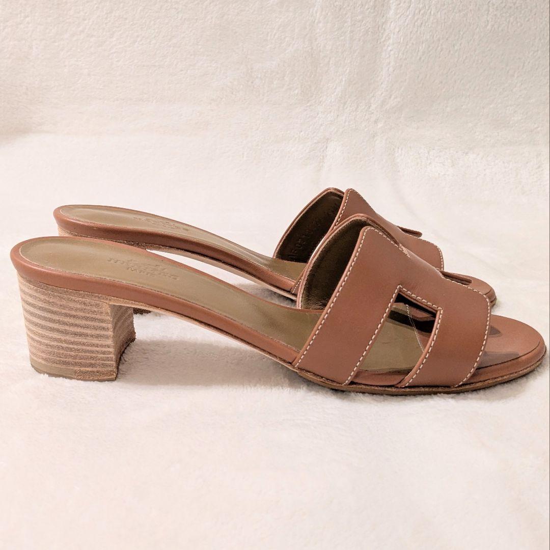 【ふーまゆさん専用】エルメス　サンダル　オラン　ブラウン　23cm　本革