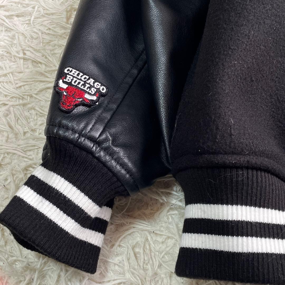 【美品】CHICAGO BULLS スタジャン M ブラック NBA
