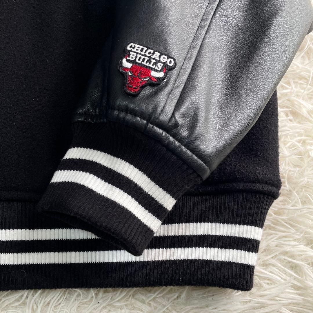 【美品】CHICAGO BULLS スタジャン M ブラック NBA