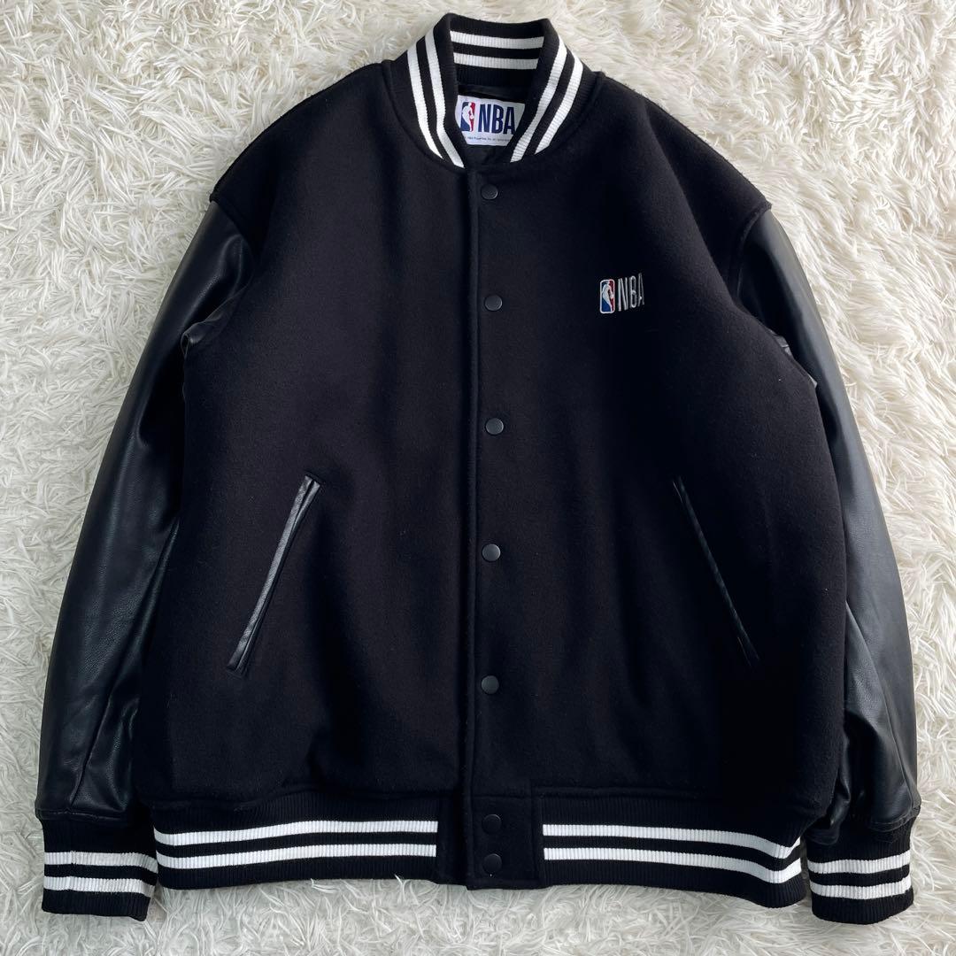 【美品】CHICAGO BULLS スタジャン M ブラック NBA