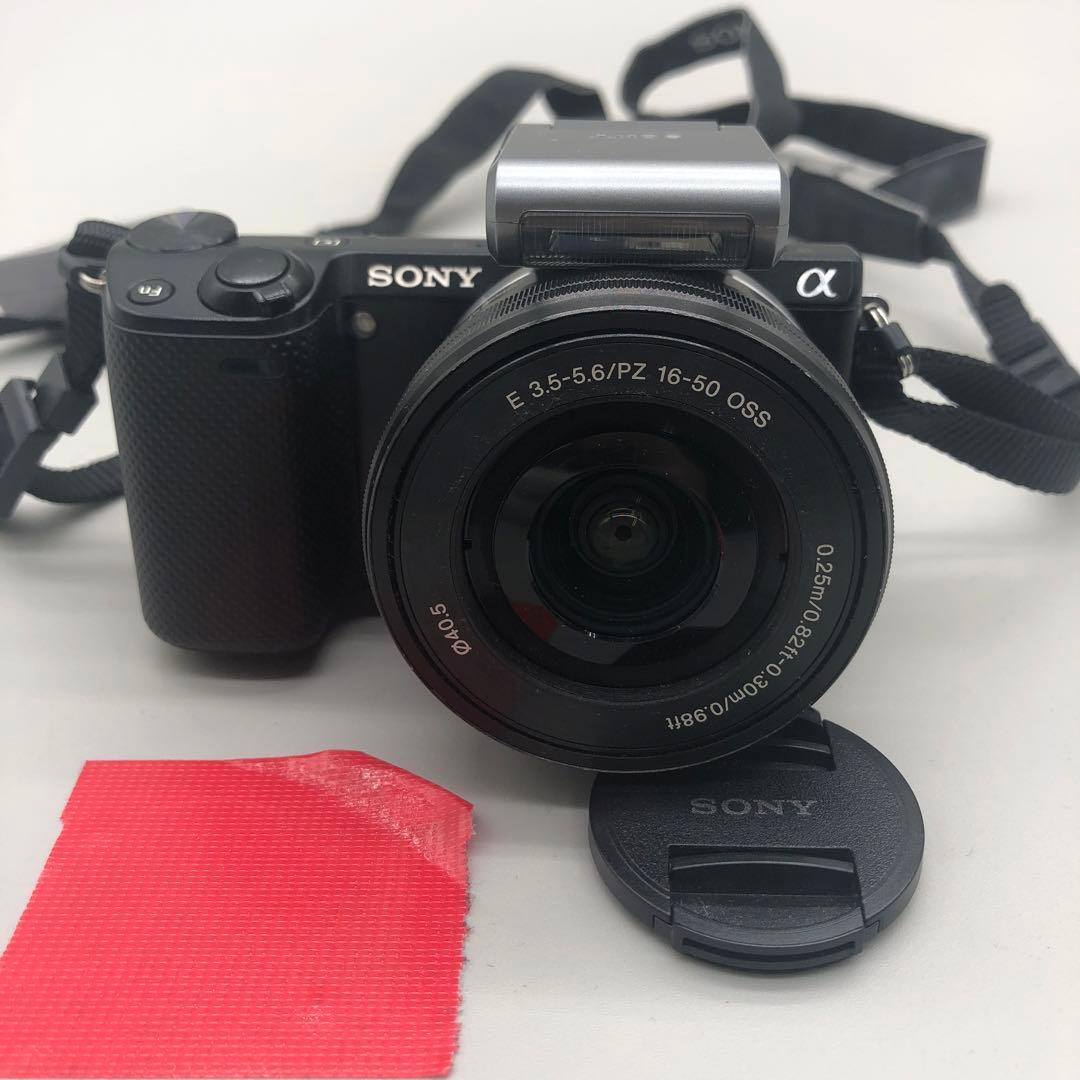 ソニー　SONY　一眼レフ　NEX-5T　ブラック　レンズ　フラッシュ　O