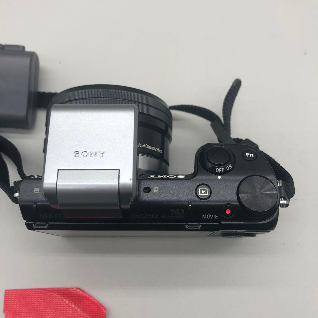 ソニー　SONY　一眼レフ　NEX-5T　ブラック　レンズ　フラッシュ　O