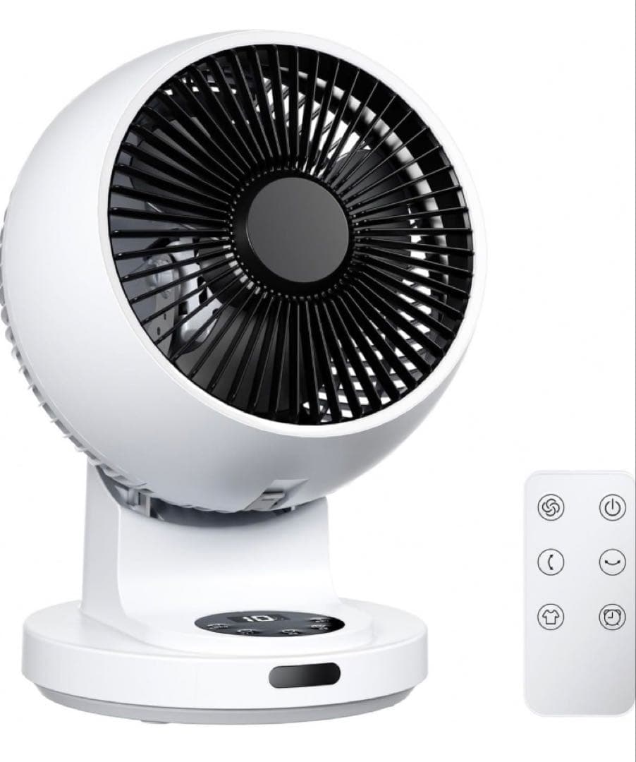 【サーキュレーター】静音 1-12時間タイマー 11段階風量調節 リモコン付き