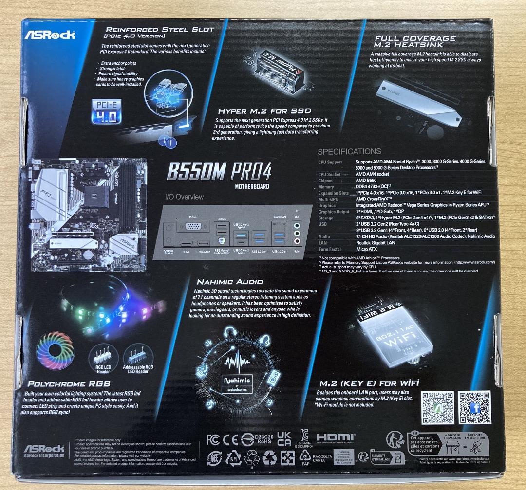 ASRock B550M Pro4 マザーボード