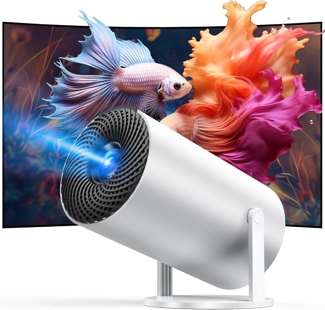 新品　プロジェクター小型 4K対応　270°回転　自動台形　高透過　高輝度