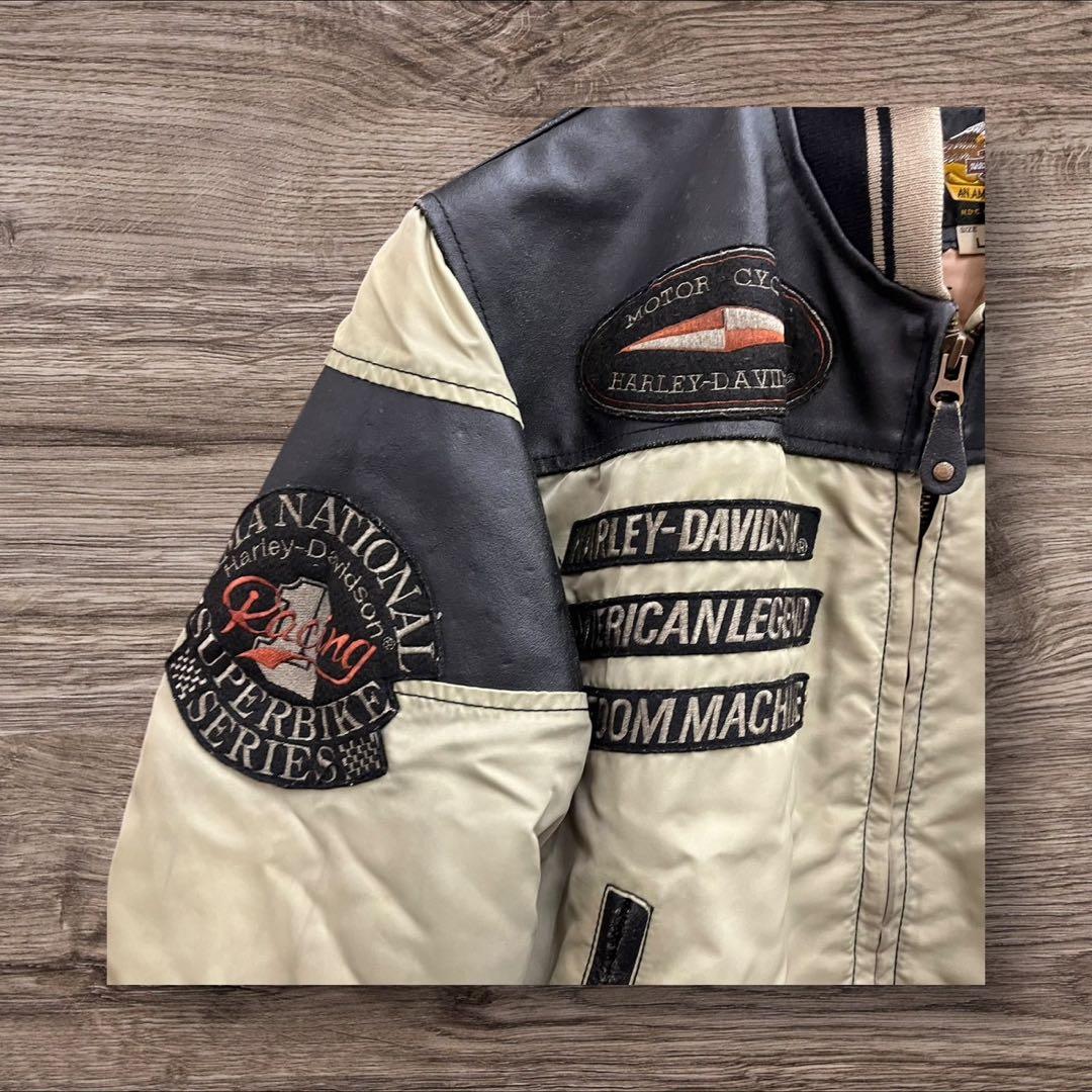26B5 美品 L ハーレーダビッドソン スタジャン 刺繍