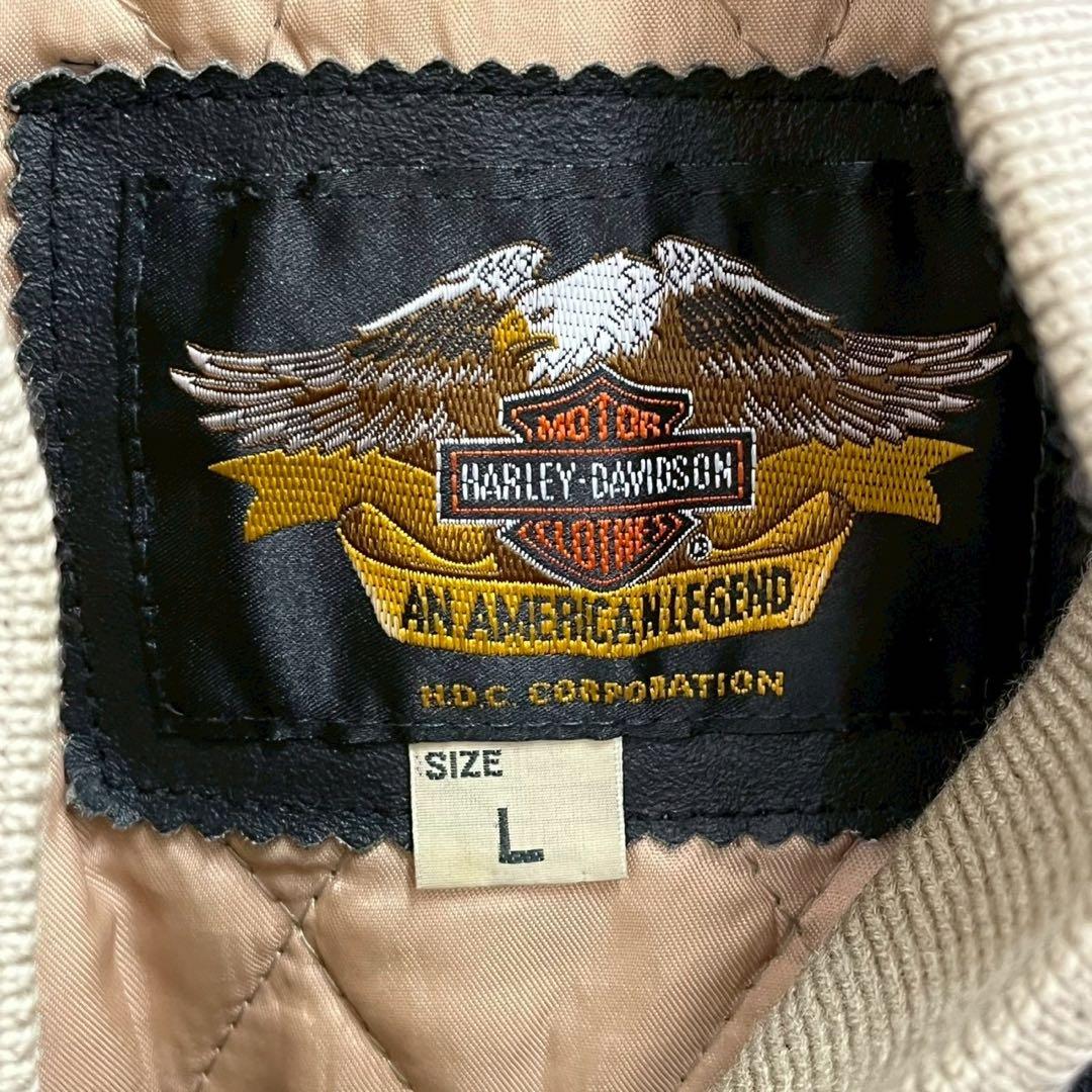 26B5 美品 L ハーレーダビッドソン スタジャン 刺繍