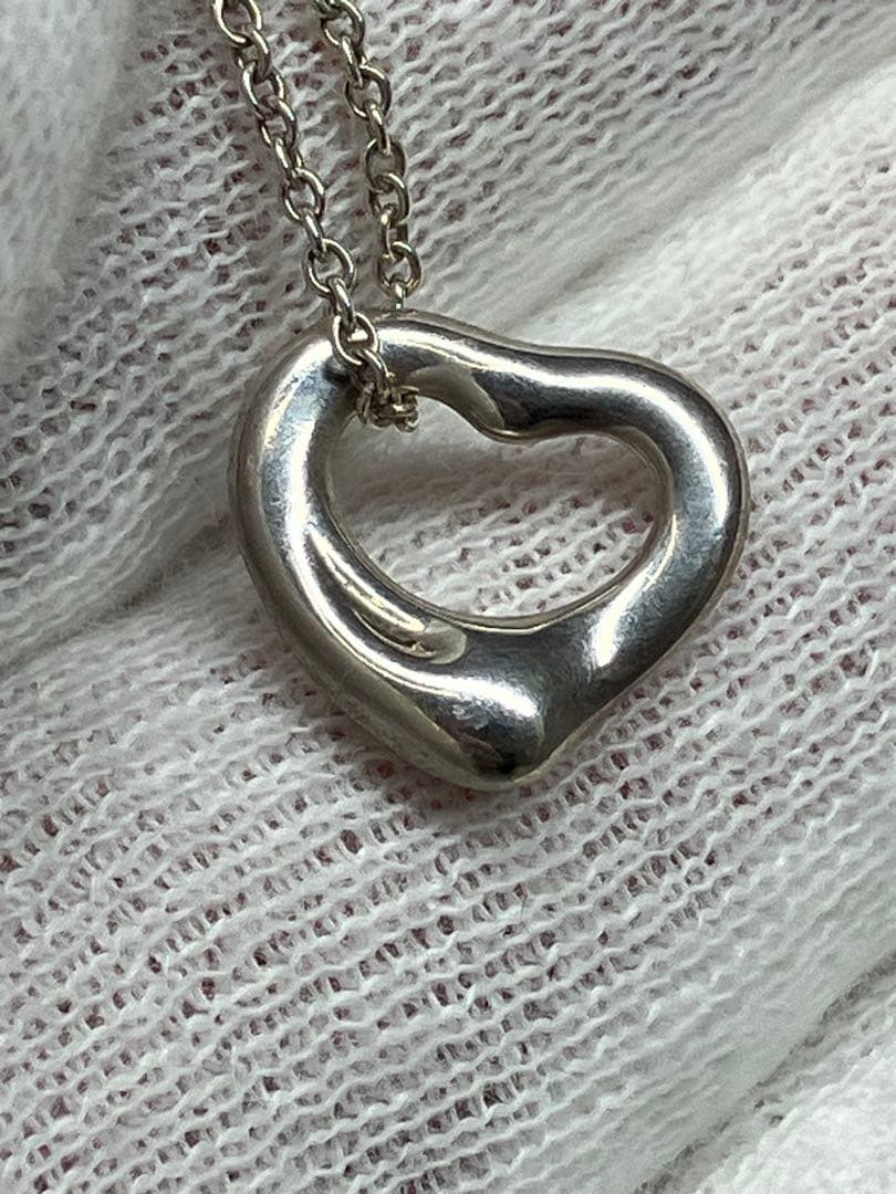 TIFFANY&Co.ティファニーオープンハートネックレス　シルバー 925