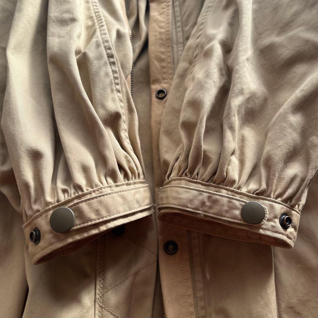 kapital 襟 コーデュロイ ジップアップ ロングコート ベージュ