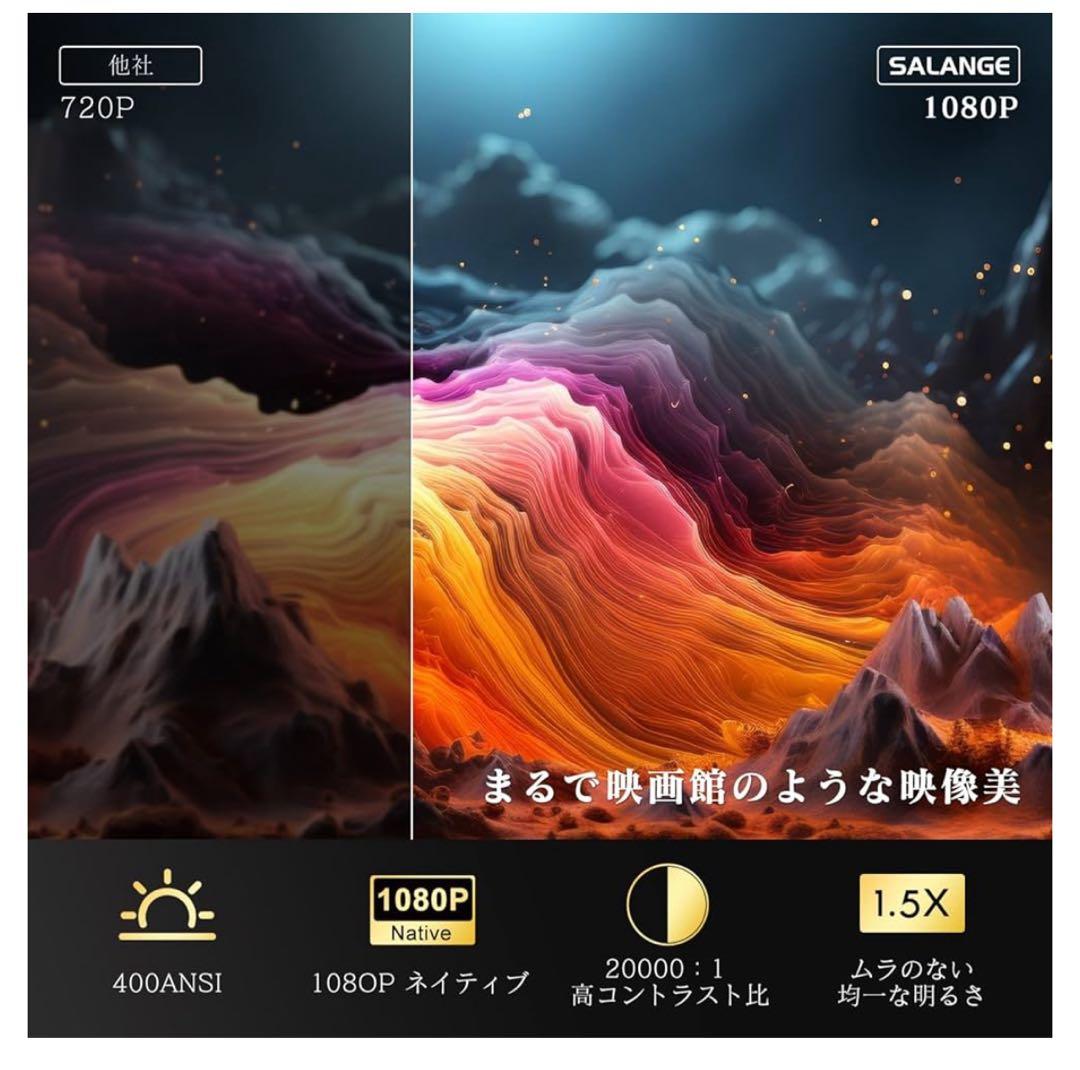 【Netflix公式認証 Prime Video・搭載】ホームプロジェクター