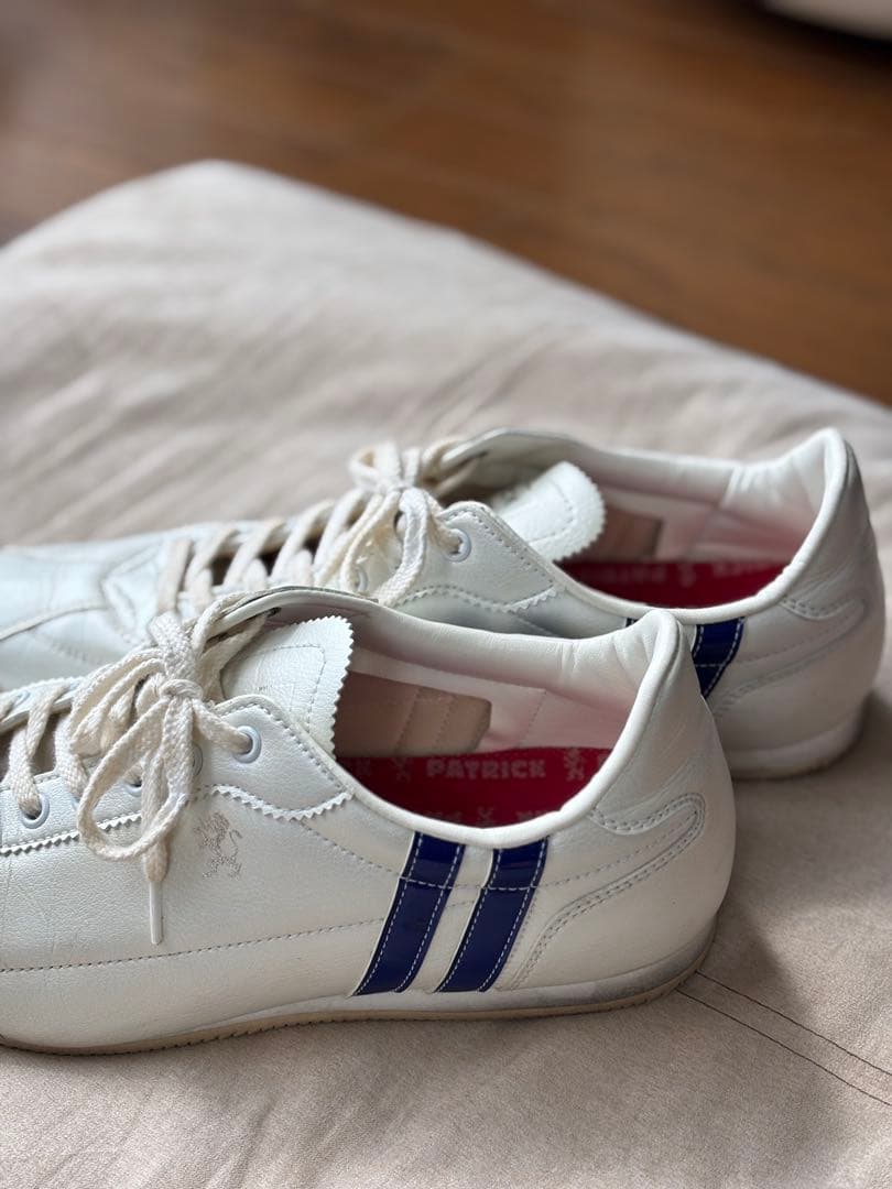 PATRICK ホワイトレザー ドライビングシューズ26.5cm