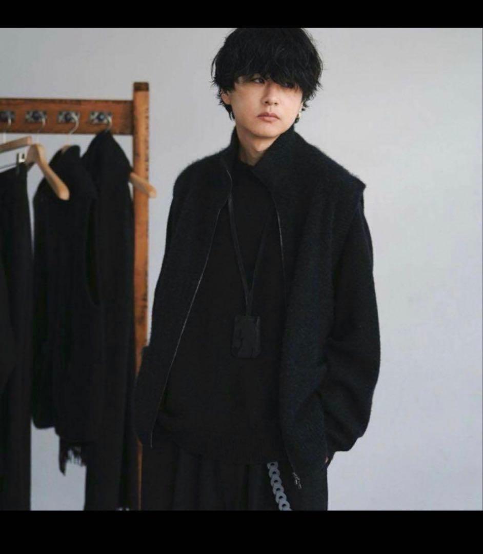 トップス LIDNM CASHMERE HARD MILLED ZIP VEST