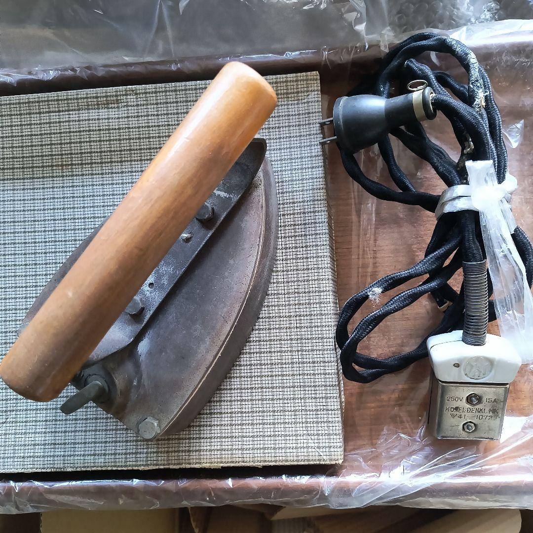 昭和アイロン 木製ハンドル 金属製プレート