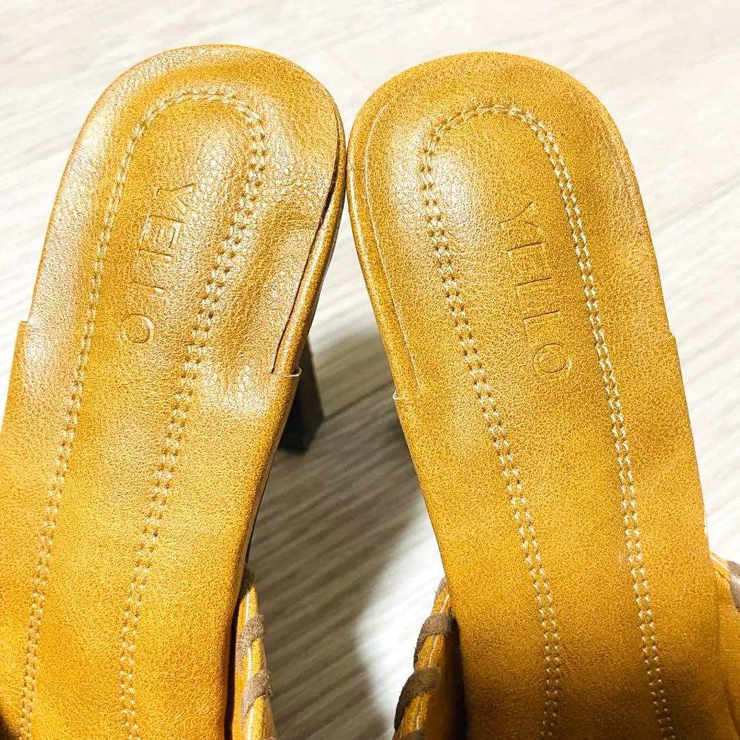 YELLO ミュール キャメル　ピンヒール【XL】星あや　超美品✨