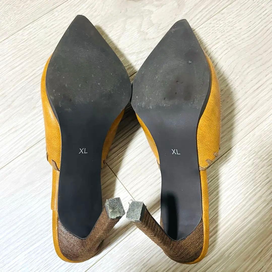 YELLO ミュール キャメル　ピンヒール【XL】星あや　超美品✨