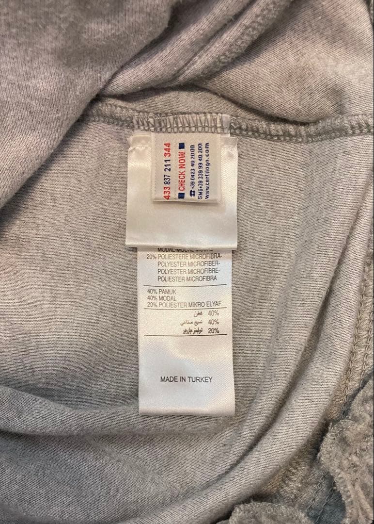 MONCLER モンクレール ジップアップ パーカー グレー レディース XS