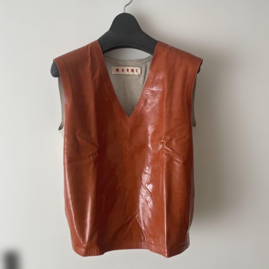 marni パテントレザーベスト