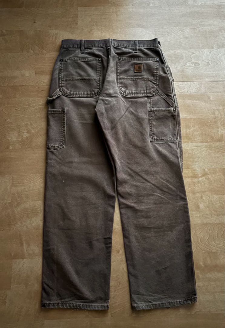 た*☆様 カーハート　ダブルニー　ブラウン　32×32 ボロ　フェード　ワイド