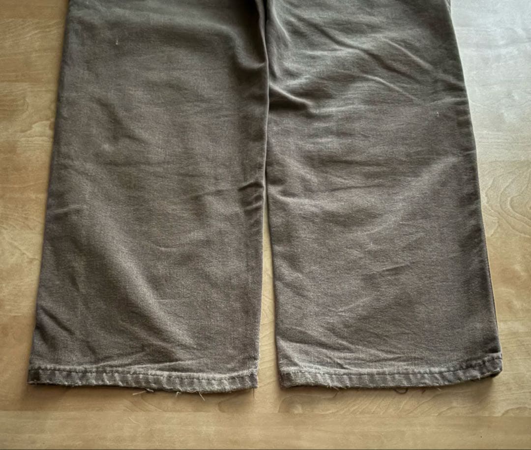 た*☆様 カーハート　ダブルニー　ブラウン　32×32 ボロ　フェード　ワイド