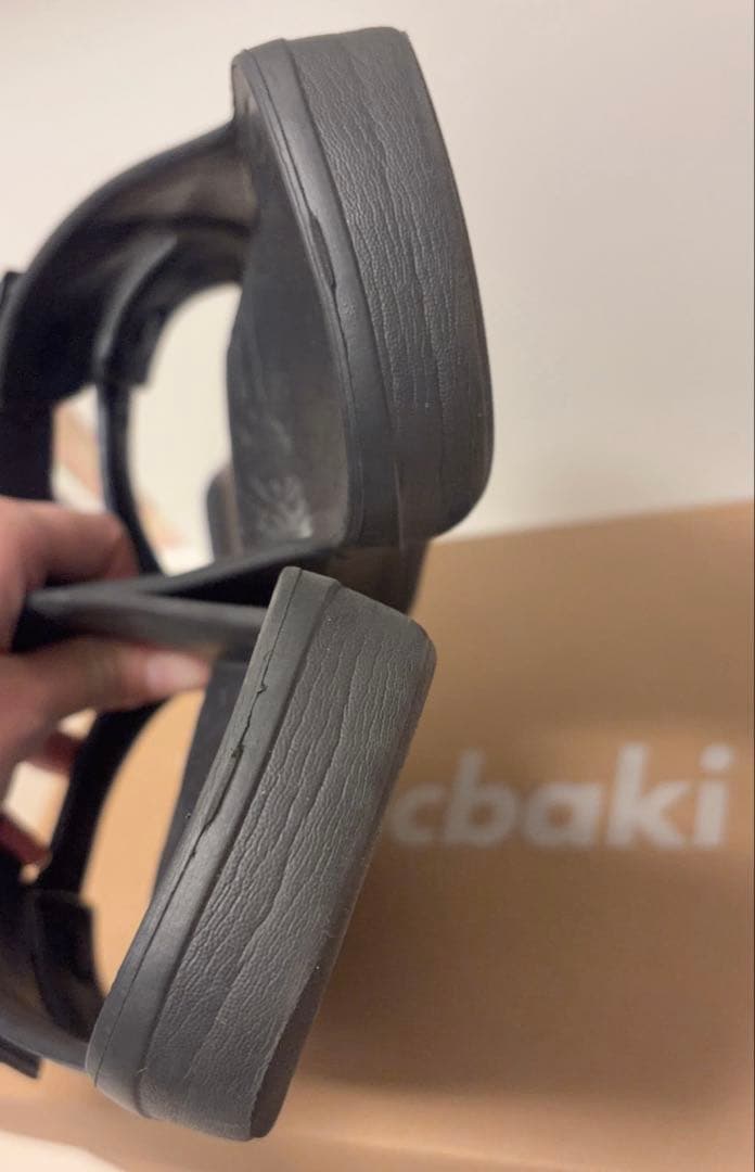 ラクバキ racbaki イージーサンダル ラップ ブラック1 Lサイズ