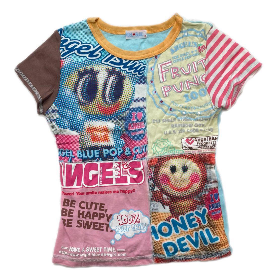 00s エンジェルブルー ナカムラくんTシャツ ピチT y2k 当時物