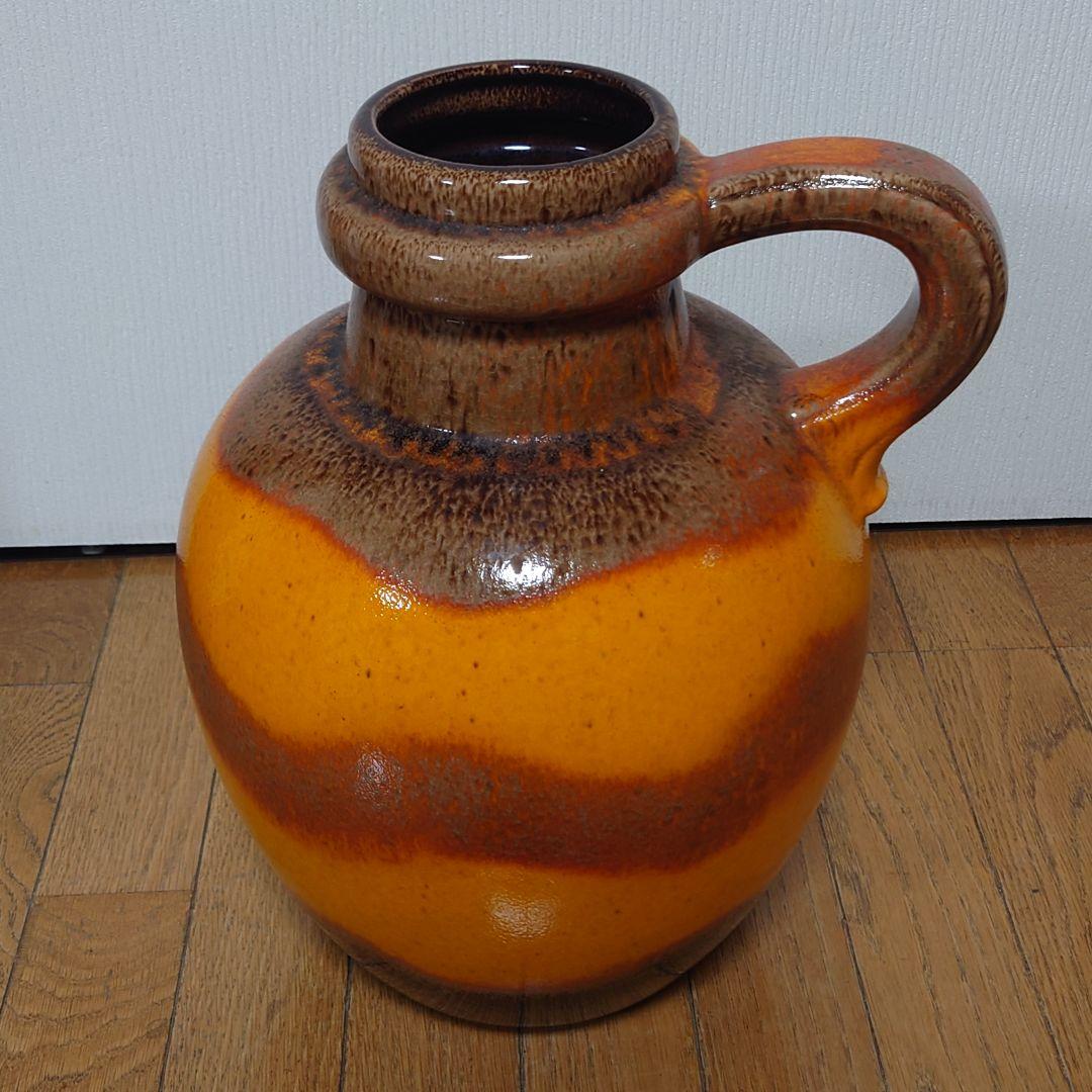 西ドイツ製 ヴィンテージ陶器シューリッヒ社製「ファットラヴァ」様式の花瓶