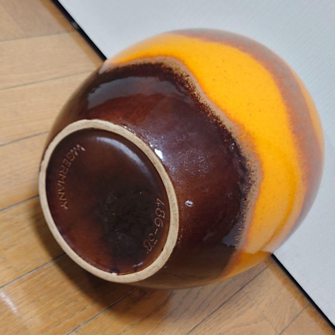 西ドイツ製 ヴィンテージ陶器シューリッヒ社製「ファットラヴァ」様式の花瓶