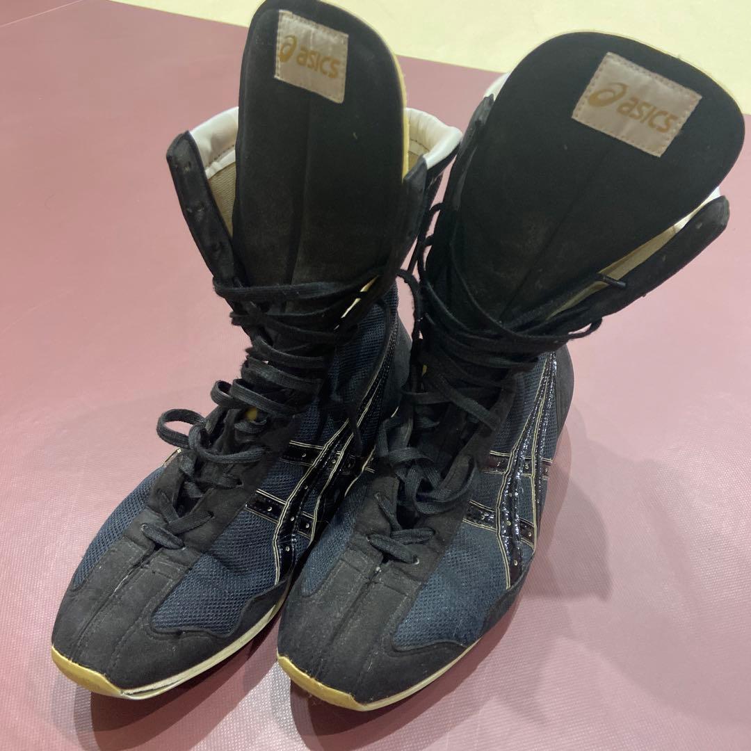asics ボクシングシューズ ハイカット　ブラック