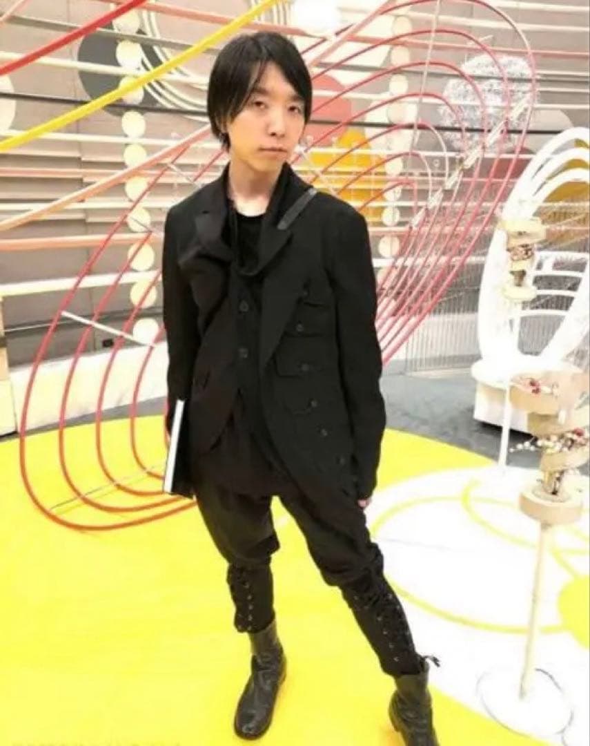 ヨウジヤマモトプールオム 19ss ウールギャバジン左前二重フラップジャケット