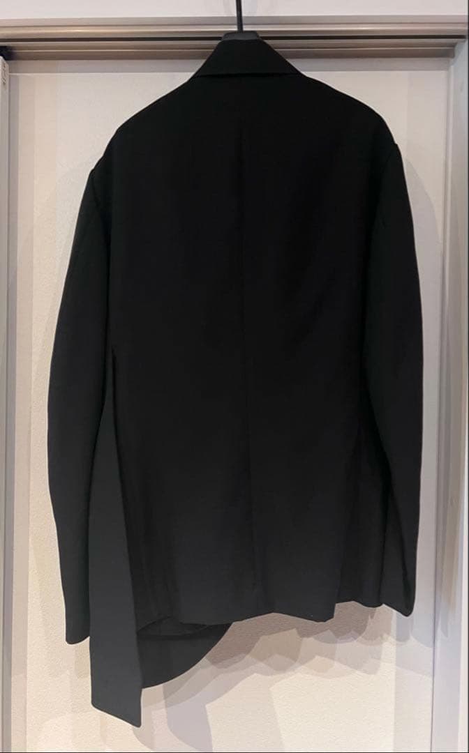 ヨウジヤマモトプールオム 19ss ウールギャバジン左前二重フラップジャケット