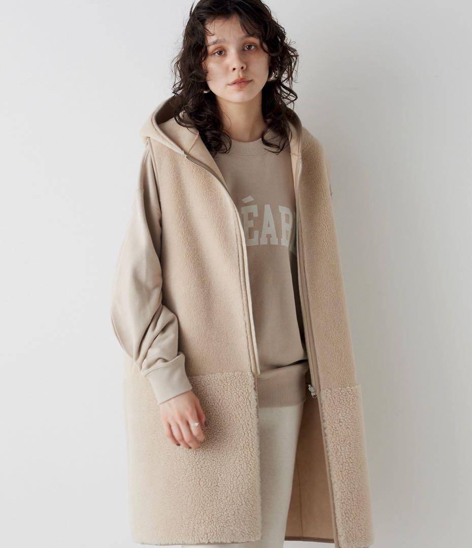 ウィムガゼット 【THE PAUSE】ボアフードロングジレ